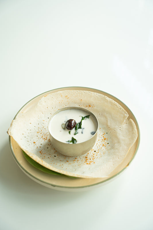 Appam with stew or vadai curry