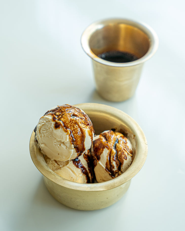 Filter coffee affogato