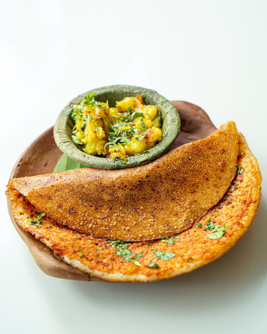 Garlic roast masala dosa