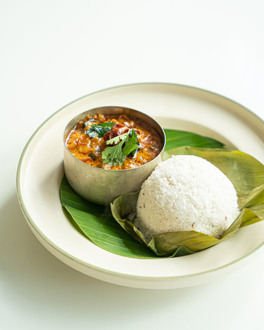 Puttu with kadala curry