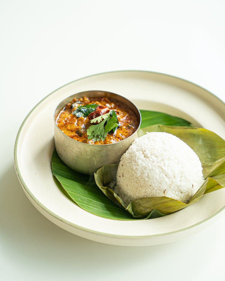 Puttu with kadala curry